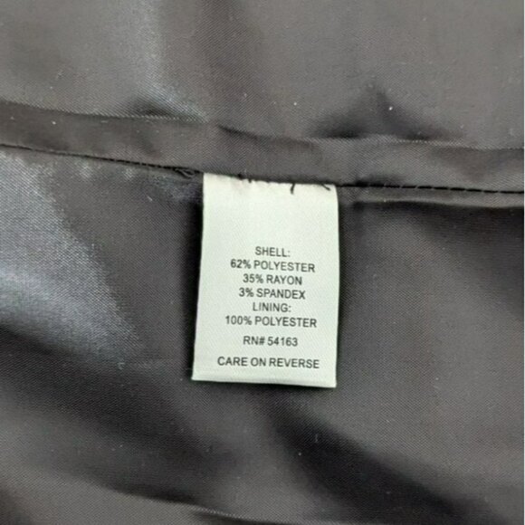 Calvin Klein Tailored Black Blazer Women Size 8 Office Career Minimalist Classic - Picture 8 of 9